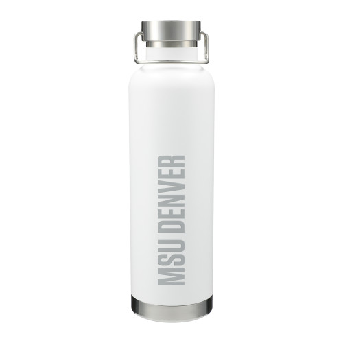  Thor Copper Vacuum Insulated White Bottle 32oz - MSU Denver Flat Engraved