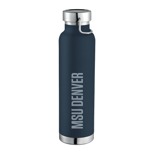  Thor Copper Vacuum Insulated Navy Bottle 22oz - MSU Denver Flat Engraved