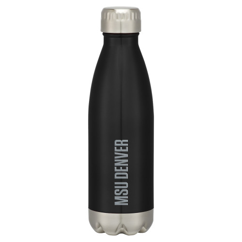  Swig Stainless Steel Black Bottle 16oz - MSU Denver Flat Engraved