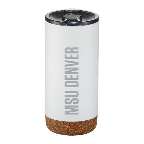  Valhalla Vacuum Insulated White Tumbler 16oz - MSU Denver Flat Engraved
