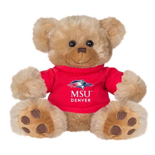  Plush Big Paw 8 1/2 inch Brown Bear w/Red Shirt - MSU Denver Stacked
