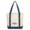Thumbnail image for  Cotton Canvas Natural/Navy Tote Bag