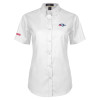Thumbnail image for  Womens White Twill Button Up Short Sleeve