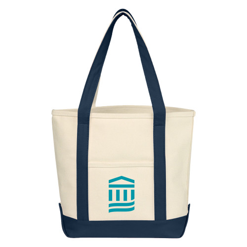  Cotton Canvas Natural/Navy Tote Bag - MGB Icon