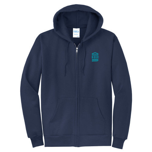  Extended Navy Fleece Full Zip Hoodie - MGB Icon
