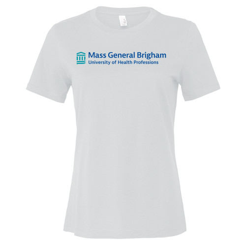  Bella + Canvas Womens White Relaxed Cotton T Shirt - Mass General Brigham University of Health Professions