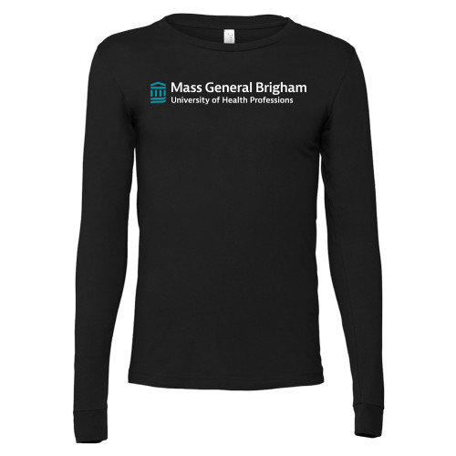  Bella + Canvas Black Jersey Cotton Long Sleeve T Shirt - Mass General Brigham University of Health Professions