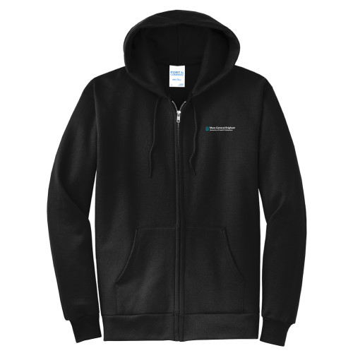  Extended Black Fleece Full Zip Hoodie - Mass General Brigham University of Health Professions