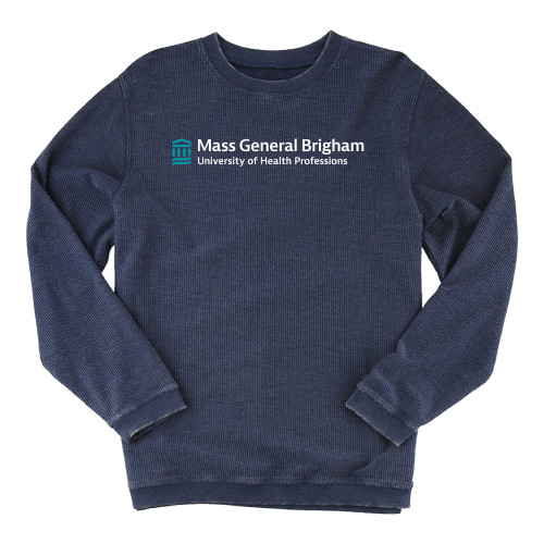  Boxercraft Womens Navy Corded Crew - Mass General Brigham University of Health Professions