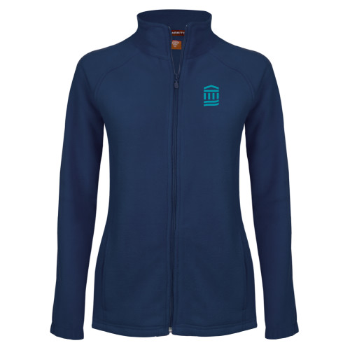  Womens Navy Fleece Full Zip Jacket - MGB Icon