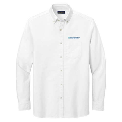  Brooks Brothers Mens White Casual Oxford Cloth Shirt - Mass General Brigham University of Health Professions