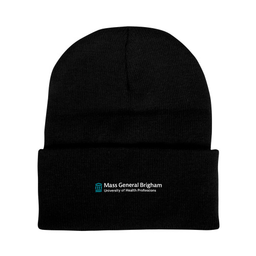  Black Knit Beanie w/Cuff - Mass General Brigham University of Health Professions