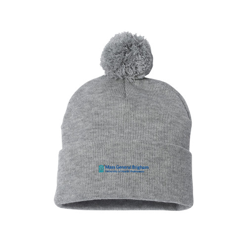  Sportsman Heather Grey Pom Pom Cuffed Beanie - Mass General Brigham University of Health Professions