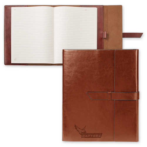  Fabrizio Brown Portfolio w/Loop Closure - Primary Mark  Engraved