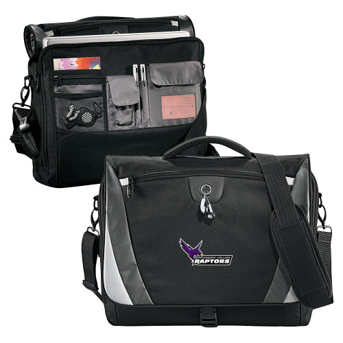 Montgomery Black/Grey Slope Computer Messenger Bag