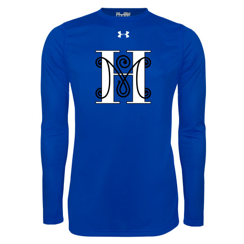  Under Armour Royal Long Sleeve Tech Tee - MHS Logo
