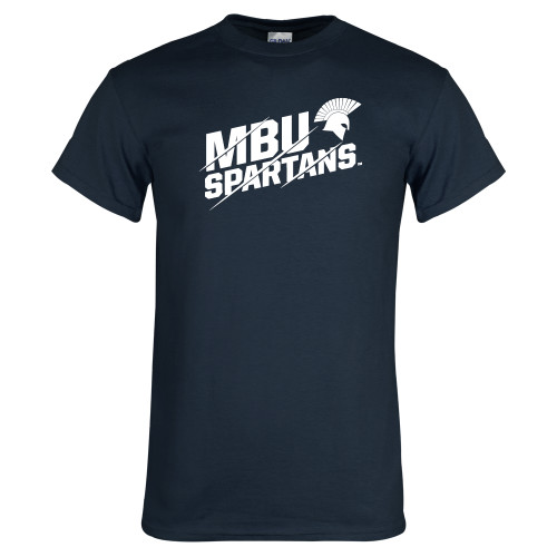  Navy T Shirt - MBU Spartans Slashes