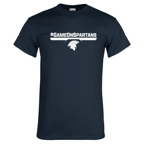  Navy T Shirt - #GAMEONSPARTANS