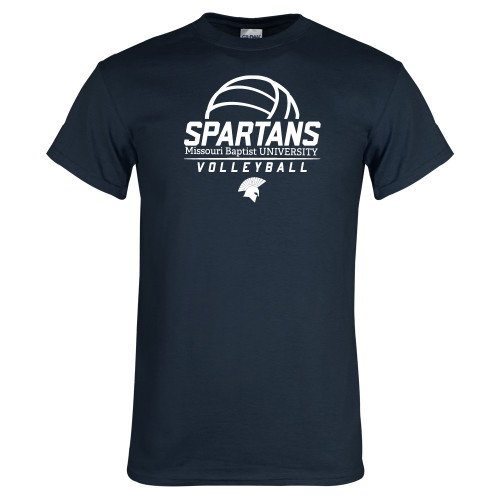  Navy T Shirt - Volleyball Stacked