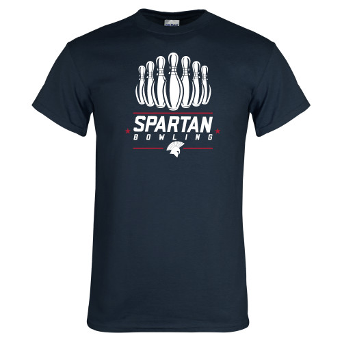  Navy T Shirt - Spartans Bowling