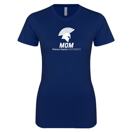  Next Level Womens Navy Boyfriend Tee - Mom
