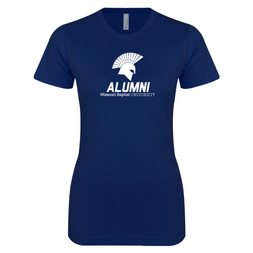  Next Level Womens Navy Boyfriend Tee - Alumni