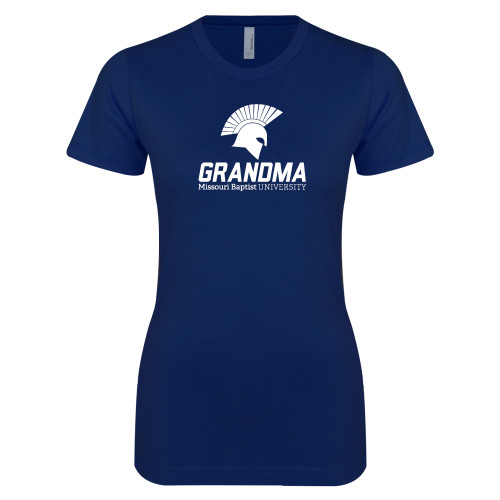  Next Level Womens Navy Boyfriend Tee - Grandma