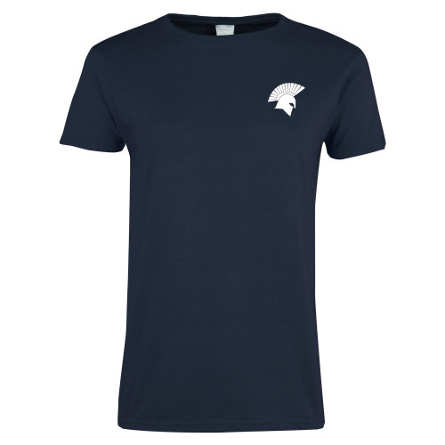  Womens Short Sleeve Navy Tee - Spartan Icon