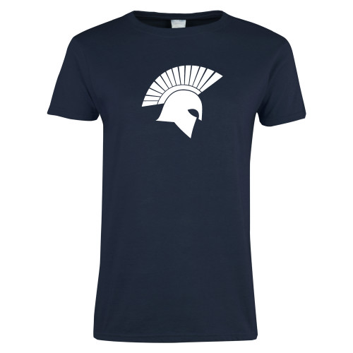  Womens Short Sleeve Navy Tee - Spartan Icon