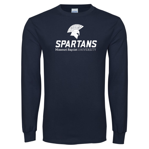  Navy Long Sleeve T-Shirt - Primary Mark Distressed