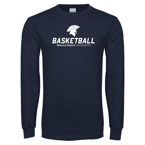  Navy Long Sleeve T-Shirt - Basketball
