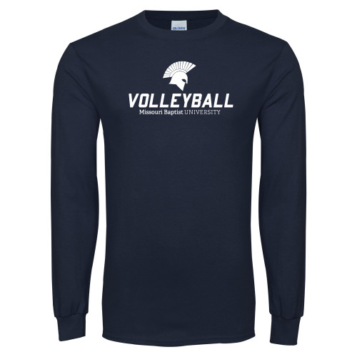  Navy Long Sleeve T-Shirt - Volleyball