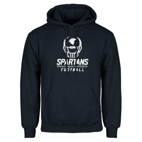  Navy Fleece Hoodie - Football Cracked Helmet