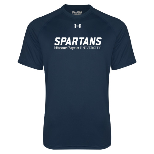  Under Armour Navy Tech Tee - Wordmark