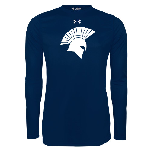  Under Armour Navy Long Sleeve Tech Tee - Spartan Icon
