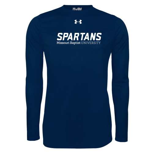  Under Armour Navy Long Sleeve Tech Tee - Wordmark
