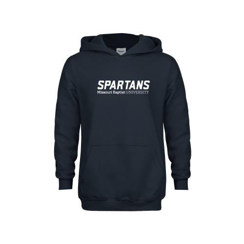  Youth Navy Fleece Hoodie - Wordmark