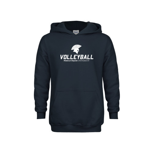  Youth Navy Fleece Hoodie - Volleyball