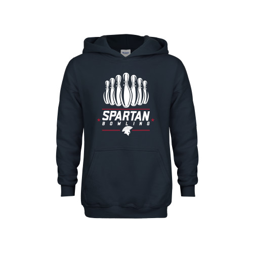  Youth Navy Fleece Hoodie - Spartans Bowling