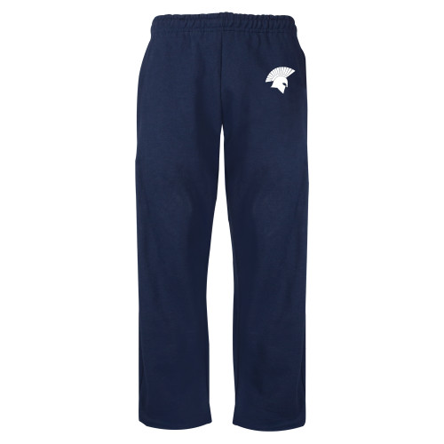  Navy Fleece Open Bottom Pant - Spartan Icon