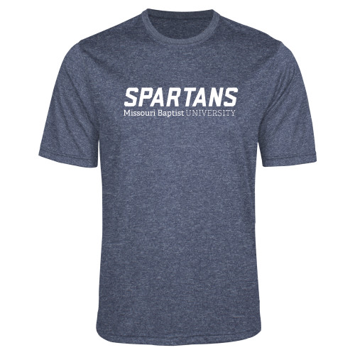  Navy Heather Performance Contender Tee - Wordmark