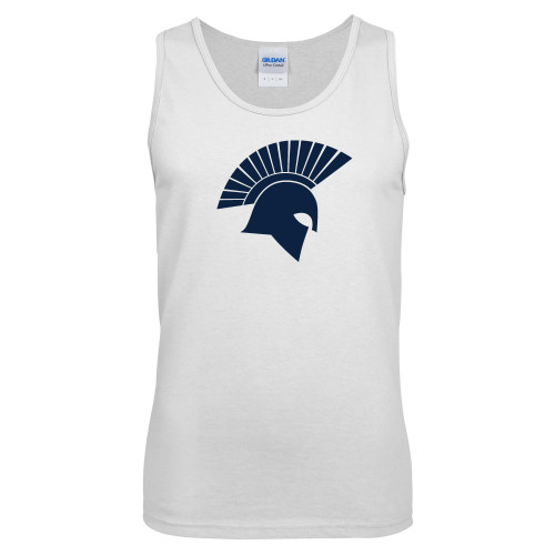  White Tank Top - Spartan Icon