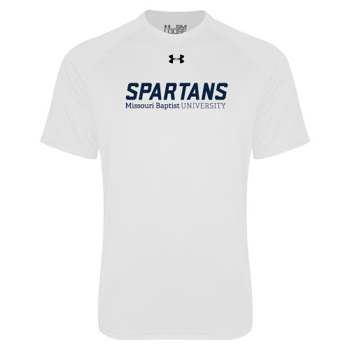  Under Armour White Tech Tee - Wordmark