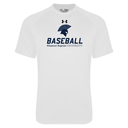  Under Armour White Tech Tee - Baseball