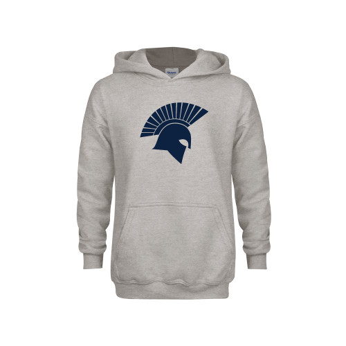  Youth Grey Fleece Hood - Spartan Icon