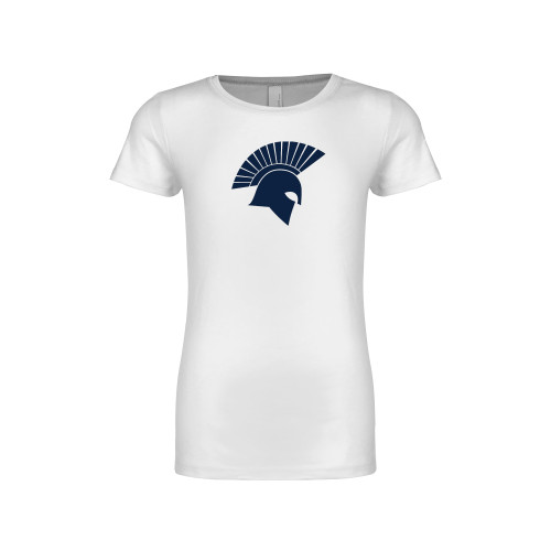  Next Level Girls White Fashion Fit T Shirt - Spartan Icon