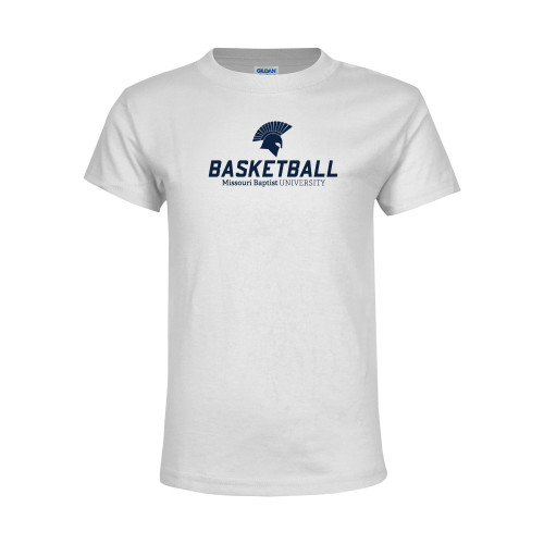  Youth White T Shirt - Basketball