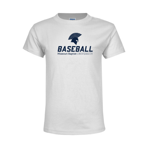  Youth White T Shirt - Baseball