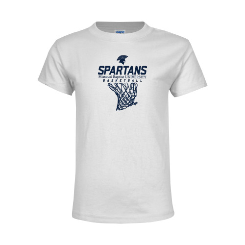  Youth White T Shirt - Basketball Net