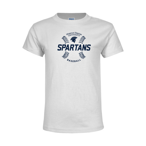  Youth White T Shirt - Baseball Seams
